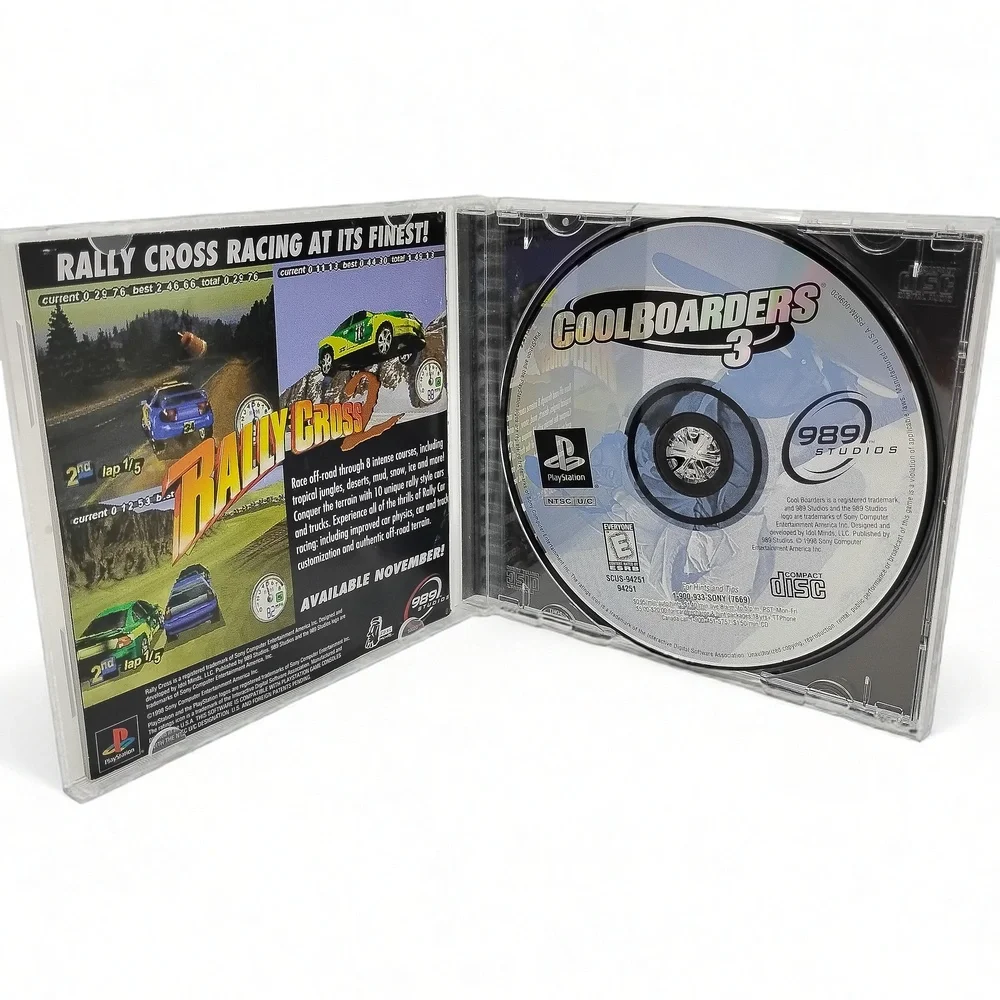 Cool Boarders 3 Sony PlayStation 1 Retro 90s Snowboarding Game Winter Sports